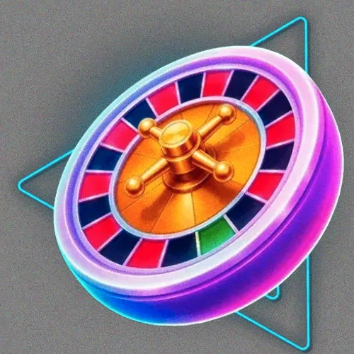 Neon roulette wheel